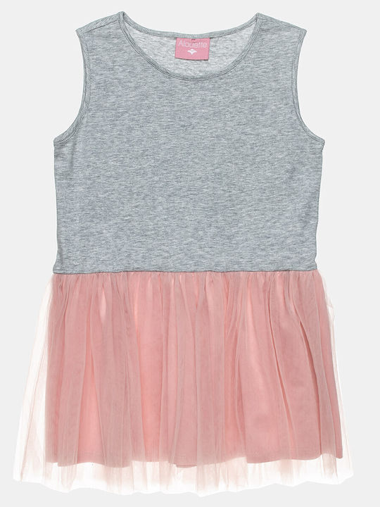 Children's Dress Long Sleeve Tulle Gray