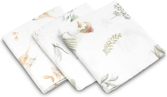 Sensillo Muslin Changing Pads White White 70x80cm. 3pcs
