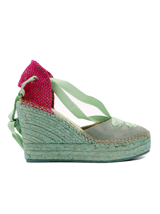 Star Love Meridia 110 Platforme dama în stil espadrile Petrol