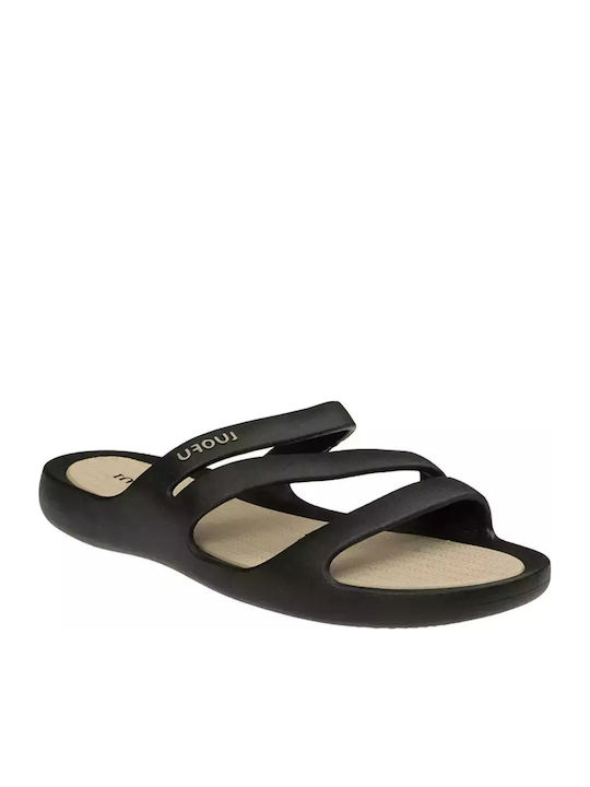 Women's Flip Flops Black/Ecru