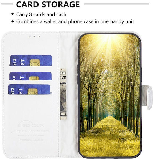 Puff Rhombus Wallet Λευκό (Realme C61)