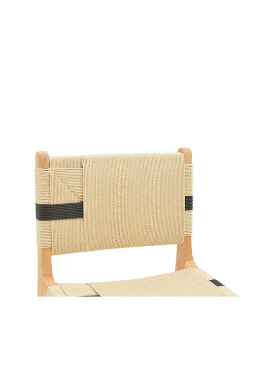 Табуретка Бар За външна употреба Julien Natural-black 1бр 45x46x95см
