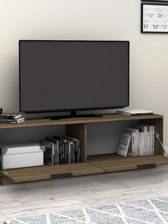 TV Stand Wooden Lisa Walnut L140xW35xH43cm