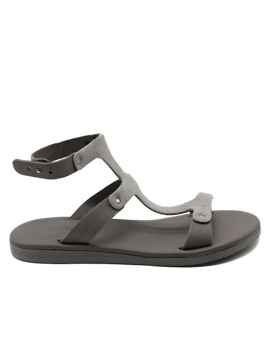 Komis & Komis Damen Flache Sandalen in Gray Farbe