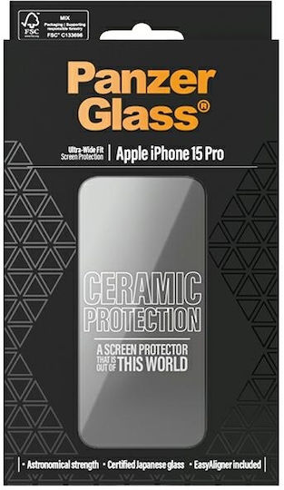 PanzerGlass Ceramic Tempered Glass (iPhone 15 Pro)