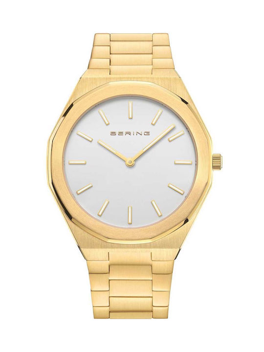 Bering Time Classic Uhr Batterie mit Gold Metallarmband