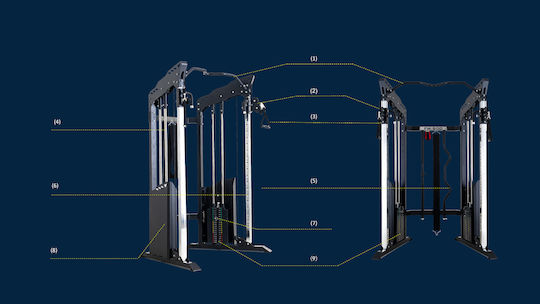 Pegasus FM-500 Πολυόργανο Γυμναστικής με Βάρη 180kg