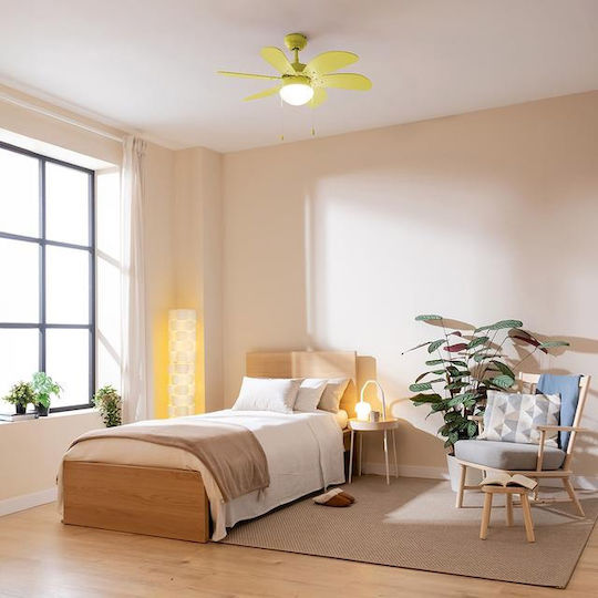Cecotec EnergySilence Aero 3600 Vision Ceiling Fan 92cm with Light Fixture Fully Yellow