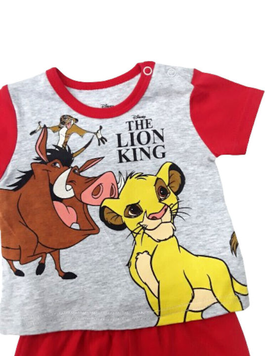 Kids' Set with Shorts Summer 2pcs Red Lion King