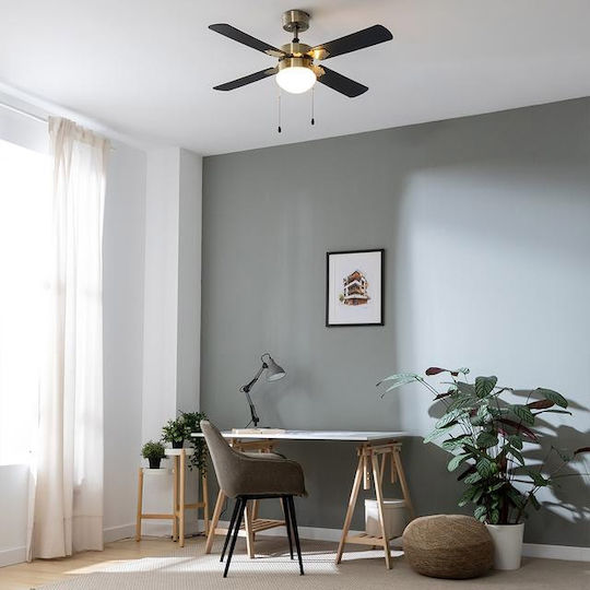 Cecotec EnergySilence Aero 450 Ανεμιστήρας Οροφής 106cm με Φως GoldBlack