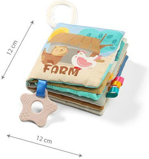 Babyono Activity Book Farm First Book Fabric with Sounds for Newborns Farm