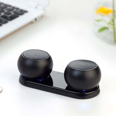 Sonique Mini TWS Double Luxury Beat Ηχείο Bluetooth 3W με Διάρκεια Μπαταρίας έως 4 ώρες Μαύρο