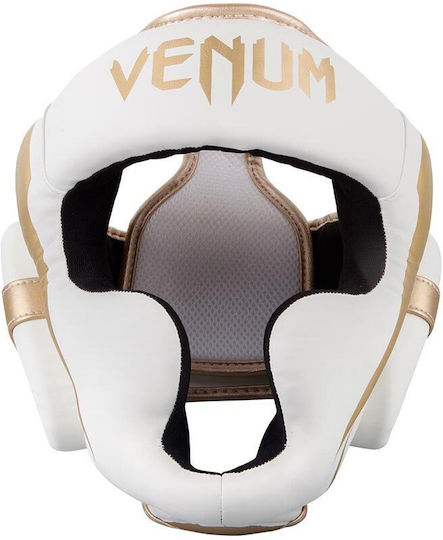 Venum Adult Open Face Boxing Headgear Leather White