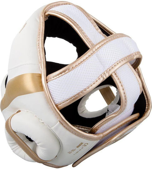 Venum Adult Open Face Boxing Headgear Leather White