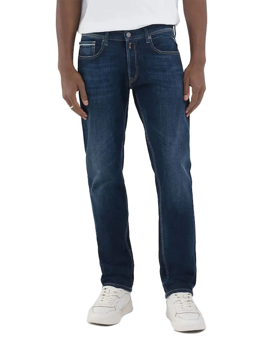 Grover Men's Jeans Pants Elastic with Regular Straight Fit Blue