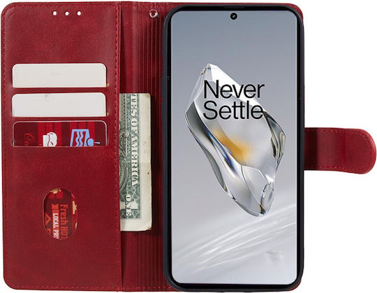 Wallet Δερμάτινο / Δερματίνης / Πλαστικό Κόκκινο (OnePlus Nord N30 SE)