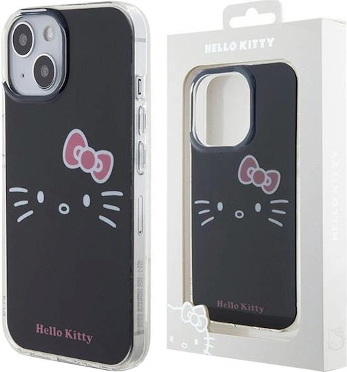 Hello Kitty Back Cover Plastic Black (iPhone 15)