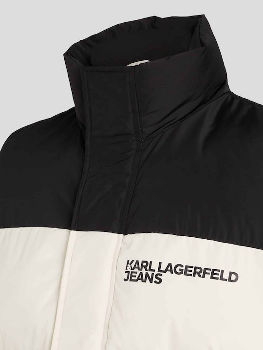 Karl Lagerfeld Men's Sleeveless Denim Jacket Black