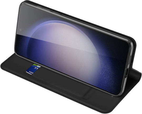 Dux Ducis Skin Pro Buchen Sie Synthetisches Leder / Leder Schwarz (Samsung Galaxy S24)