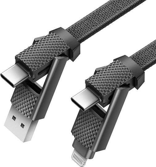 Energea USB 2.0 Cable USB-C male - USB-A 60W Black 1m (CBL-GC4N1-BLK100)