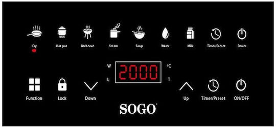 Sogo Countertop Burner Induktion Single Schwarz