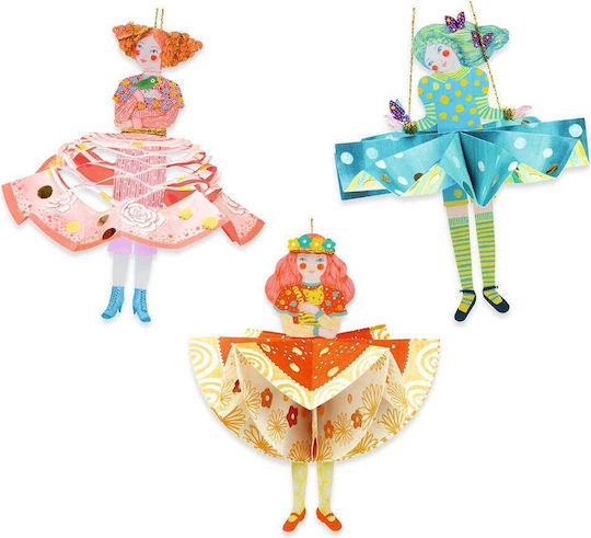 Djeco Paper Craft "Hanging Girls with Sparkling Dresses" Code 09453