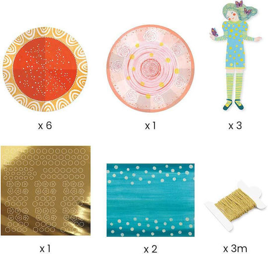 Djeco Paper Craft "Hanging Girls with Sparkling Dresses" Code 09453