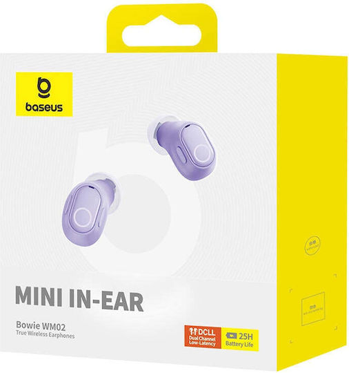 Baseus Bowie Wm02 Tws In-Ear Bluetooth-Freisprecheinrichtung Kopfhörer mit Ladeetui Lila