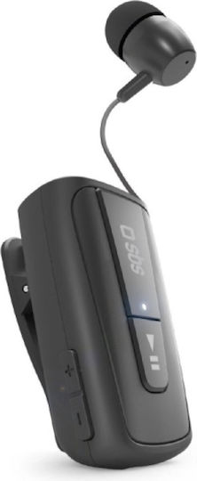SBS TEROLLCLIPBTK In-ear Bluetooth Handsfree Ακουστικό Πέτου Μαύρο