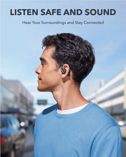 Soundcore by Anker AeroFit Open Ear Bluetooth Handsfree Earphones with Sweat Resistance and Charging Case Midnight Black