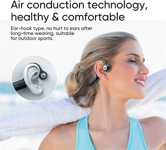 Joyroom JR-X2 Air Conduction Open Ear Bluetooth Handsfree Căști cu Rezistență la Transpirație Negru