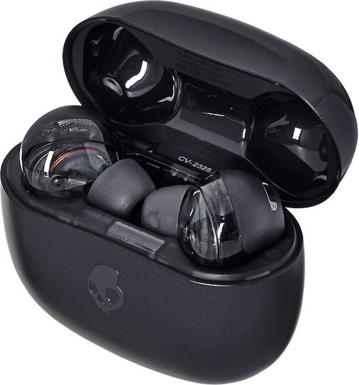 Skullcandy Rail In-ear Bluetooth Handsfree Ακουστικά με Αντοχή στον Ιδρώτα και Θήκη Φόρτισης Μαύρα