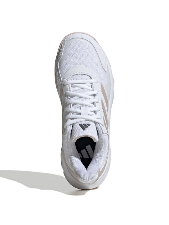 Adidas Courtjam Control 3 Γυναικεία Παπούτσια Τένις Λευκά