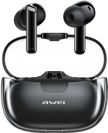 Awei T52 In-ear Bluetooth Handsfree Ακουστικά με Θήκη Φόρτισης Μαύρα