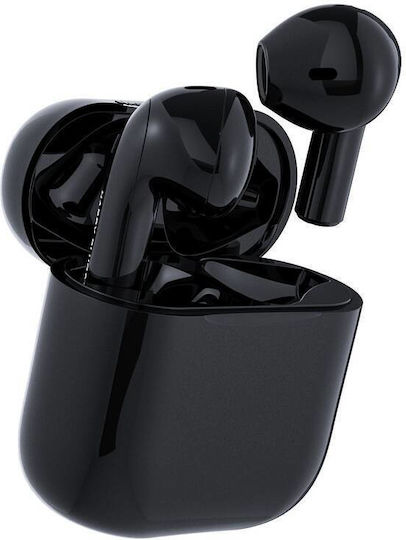 Happy Plugs Joy In ear Bluetooth хендсфри Слушалки с Устойчивост на Пот и Кутийка за Зареждане Черен