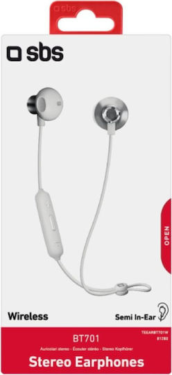 SBS BT701 In-ear Bluetooth Handsfree Ακουστικά Λευκά