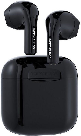 Happy Plugs Joy In ear Bluetooth хендсфри Слушалки с Устойчивост на Пот и Кутийка за Зареждане Черен