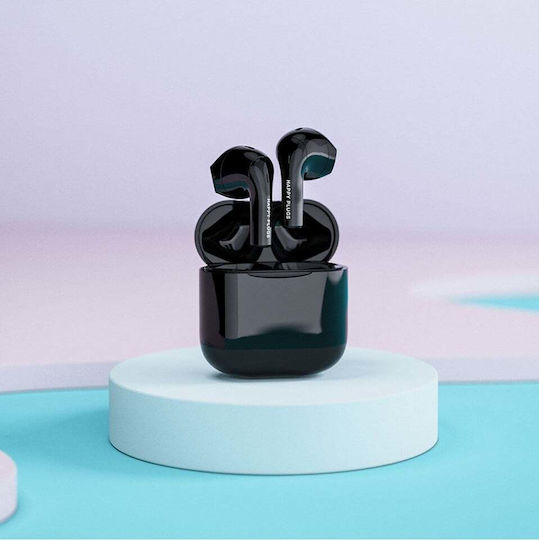 Happy Plugs Joy In ear Bluetooth хендсфри Слушалки с Устойчивост на Пот и Кутийка за Зареждане Черен