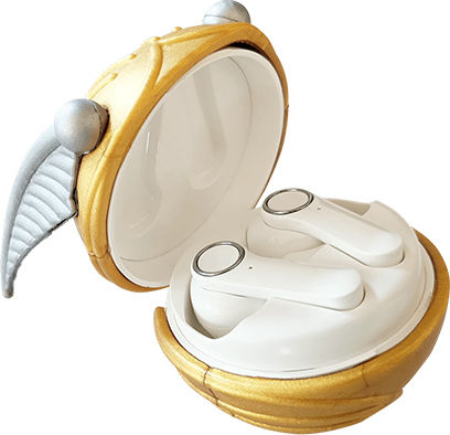 Lazerbuilt Snitch In-Ear Bluetooth-Freisprecheinrichtung Kopfhörer mit Ladeetui Weiß