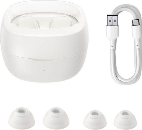 Baseus Bowie Wm02 Tws In-ear Bluetooth Handsfree Earphones with Charging Case Creamy White