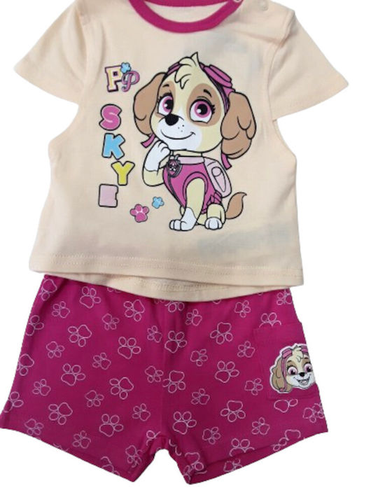 Paw Patrol Kids Set with Shorts Summer 2pcs Sugar Pink