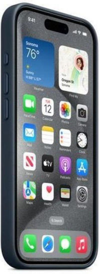 Apple Finewoven Back Cover Υφασμάτινο Μπλε (iPhone 15 Pro Max)