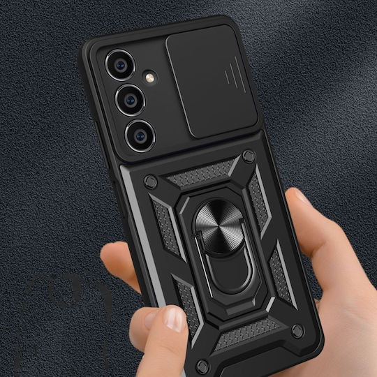 Tech-Protect Camshield Pro Задна корица Силикон / Пластмаса Магнитен Черен (Galaxy S23 FE)