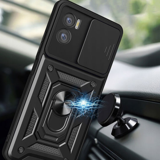 Techsuit Shield Back Cover Plastic / Silicon Negru (Moto E22)