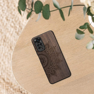 KWmobile Wooden Coperta din spate Lemn Rising Sun / Dark Brown (Redmi Note 11 / 11S 4G) 57386.03