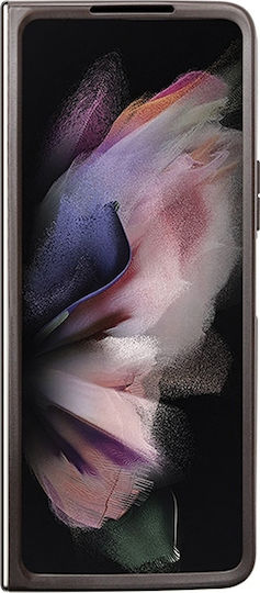 Guess Triangle Задна корица Пластмаса / Кожа / Изкуствена кожа Кафяв (Galaxy Z Fold5)