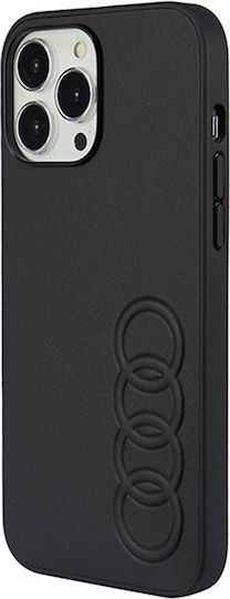 Audi Umschlag Rückseite Leder / Kunststoff Schwarz (iPhone 13 Pro Max)