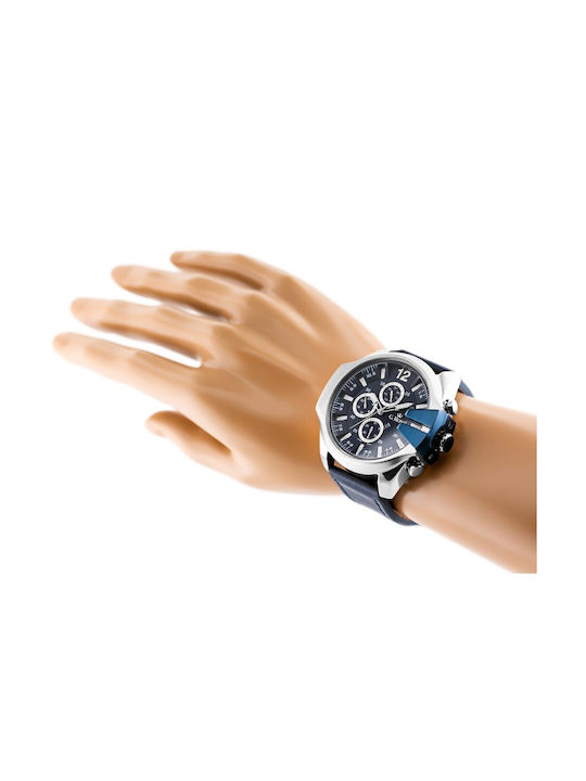 G.Rossi Men's Watch 14mm Battery with Blue Leather Strap