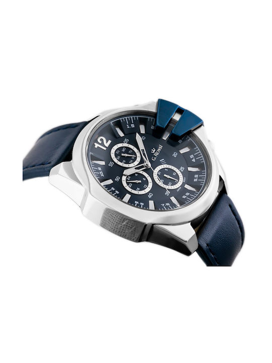 G.Rossi Men's Watch 14mm Battery with Blue Leather Strap