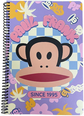 Spiral Notebook Bmu Paul Frank B5 17x25 2-subject 70 sheets 1995-logo Girl 346-86402 Paul Frank